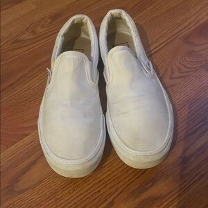 Vans White Low-Top Slip-On Sneakers